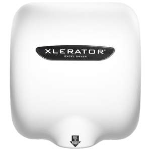 XLERATOR XL-BW Secamanos de alta velocidad cubierta resina plástica alta resistencia BMC blanco.
